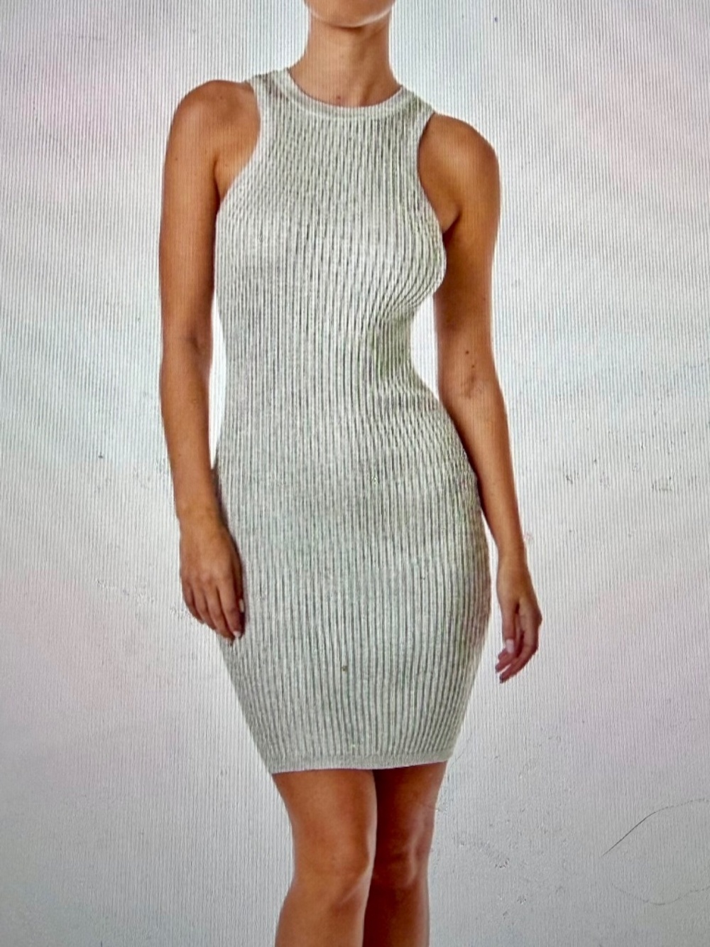 NOLI - Siren Midi Dress - Silver Metallic XL-NEW